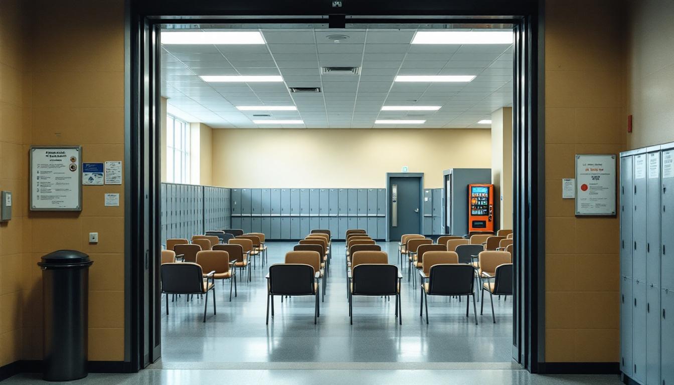 Visitation facilities and waiting area at Pinckneyville Correctional Center