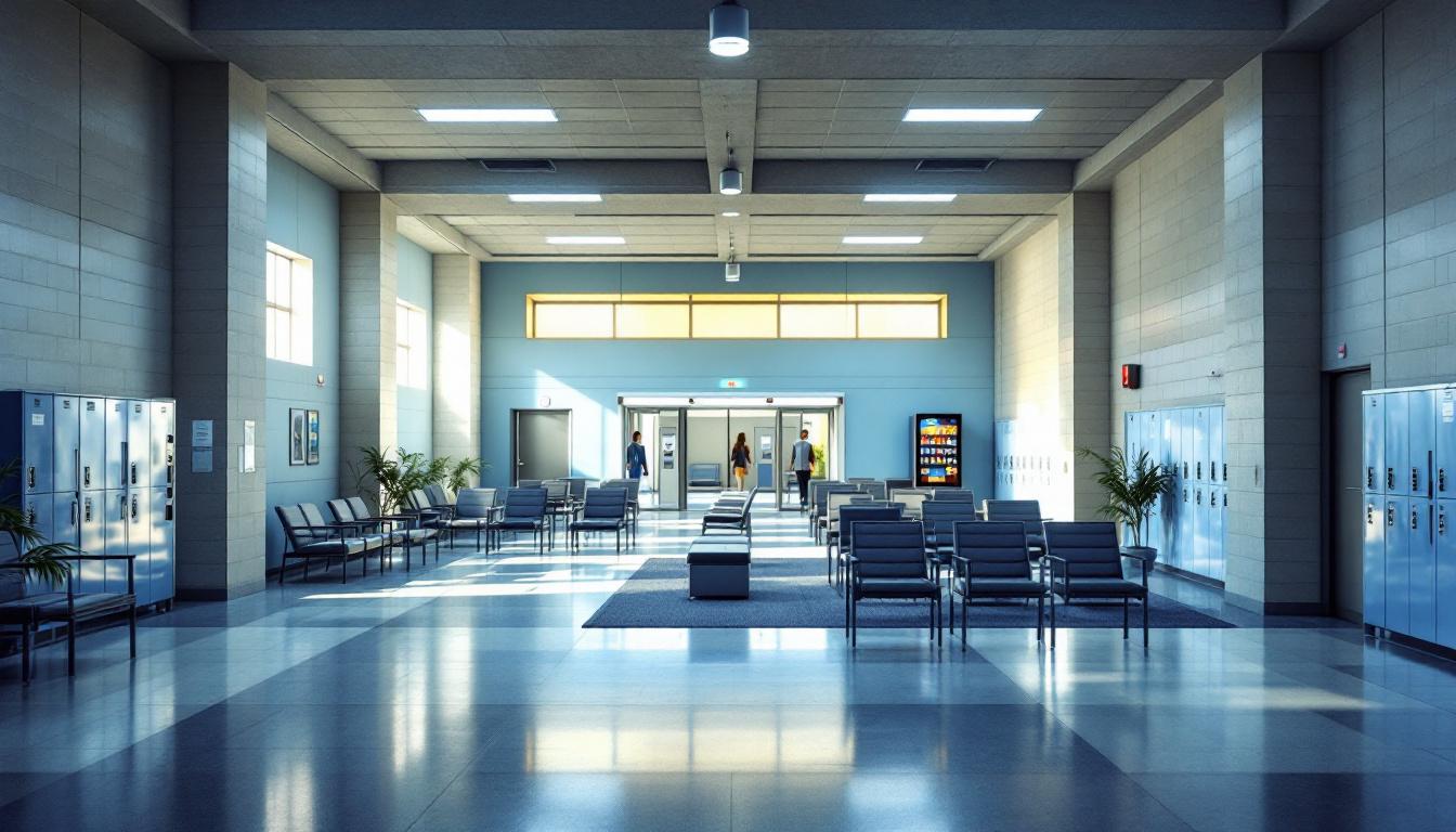 Visitation facilities and waiting area at Centralia Correctional Center