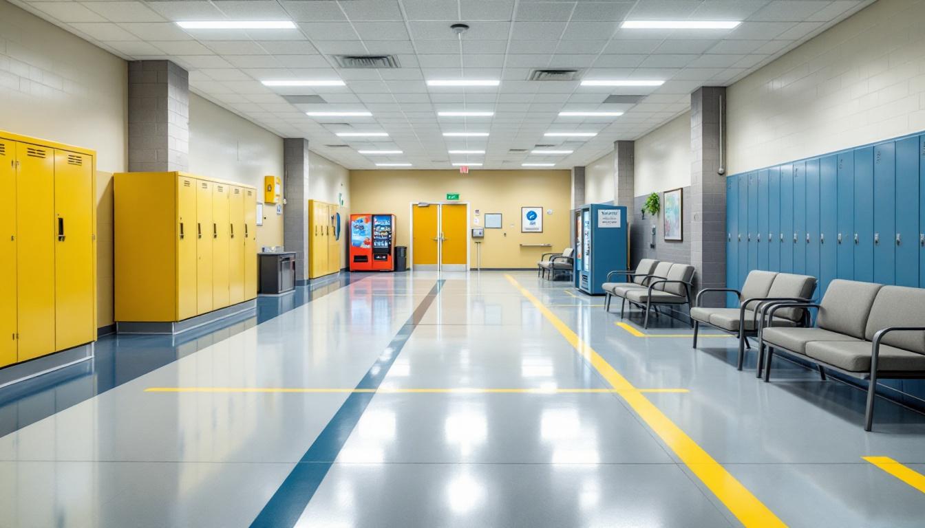 Visitation facilities and waiting area at Federal Correctional Institute - Pekin