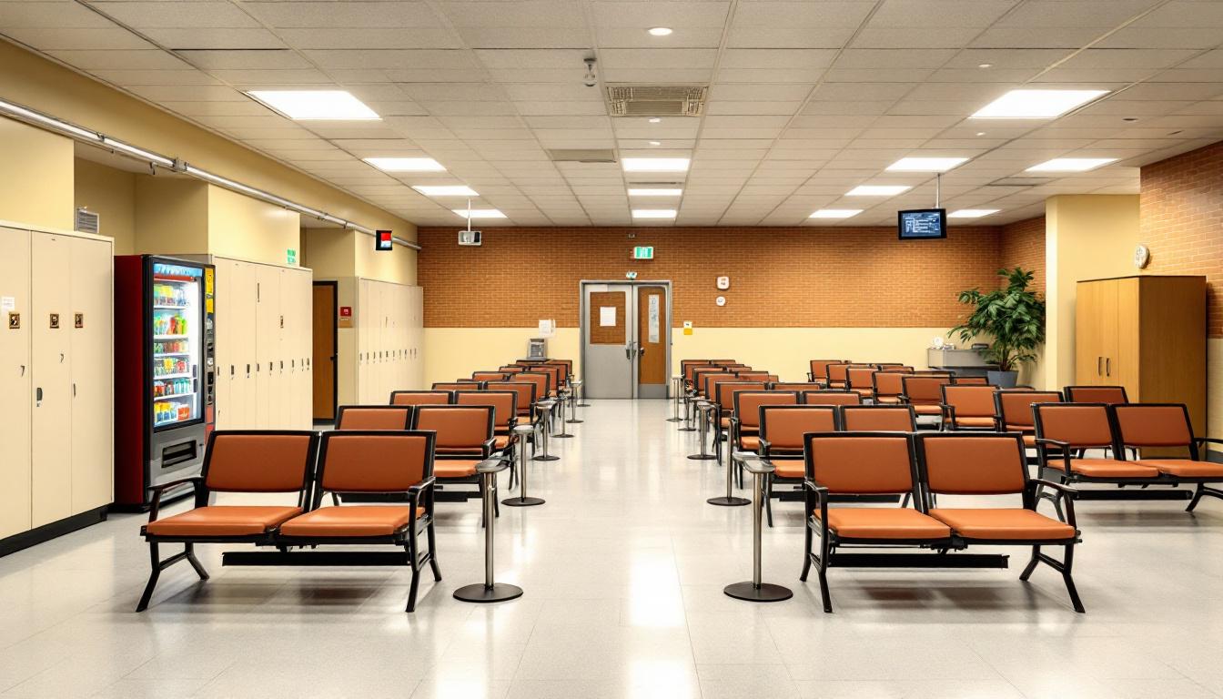 Visitation facilities and waiting area at Southwestern Illinois Corctnl