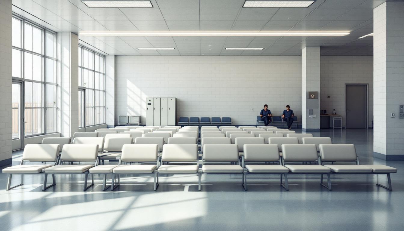 Visitation facilities and waiting area at Shawnee County Adult Detention