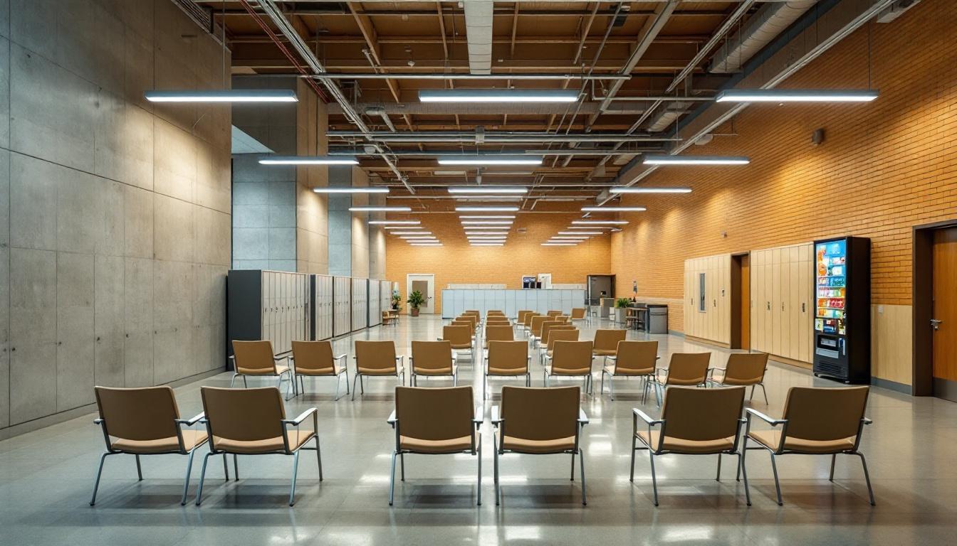 Visitation facilities and waiting area at Adams County Jail