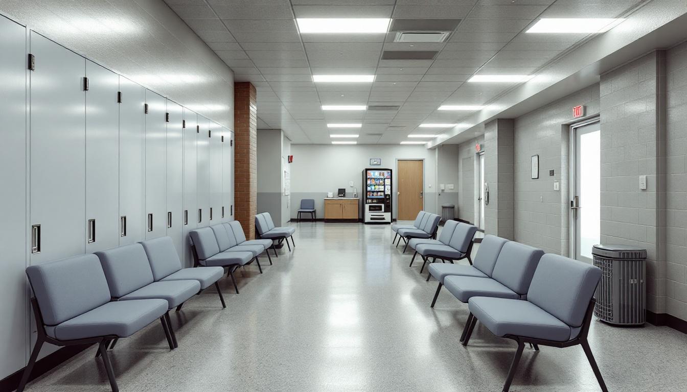 Visitation area at Pontiac Correctional Center