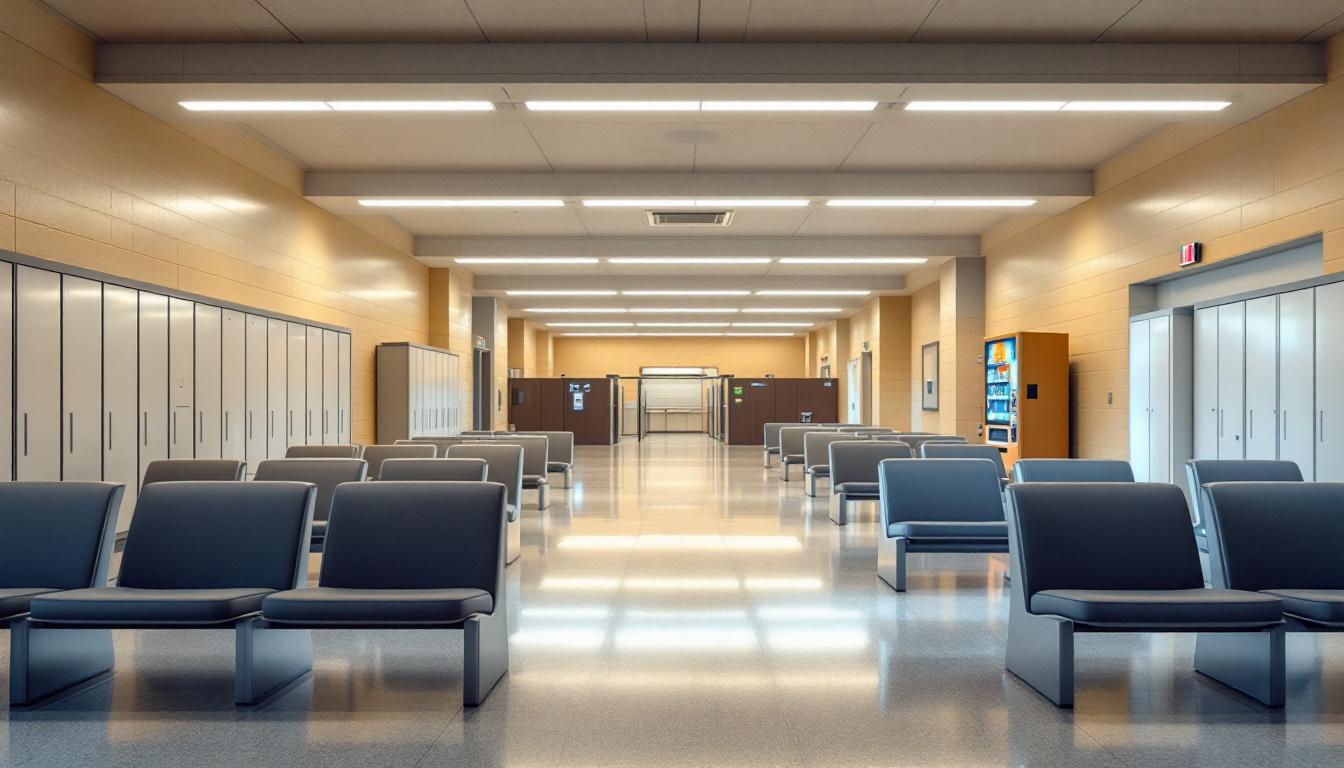 Visitation facilities and waiting area at Williamson County Sheriff