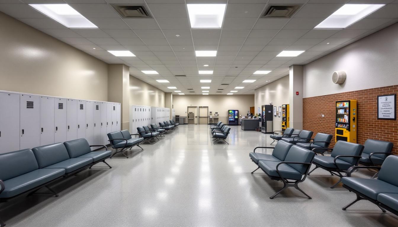 Visitation facilities and waiting area at Big Muddy River Correctional