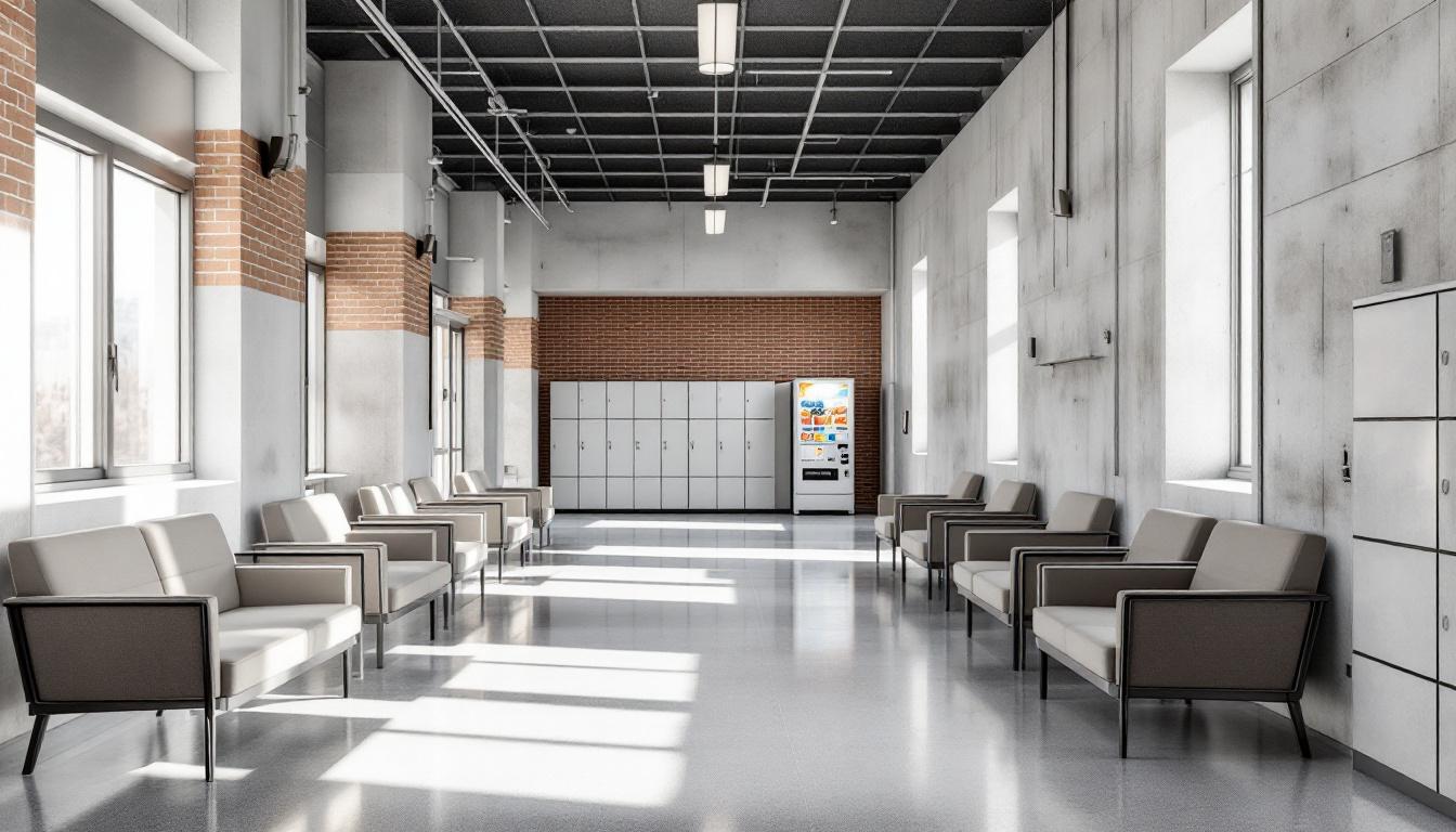 Visitation facilities and waiting area at Southwestern Illinois Corctnl