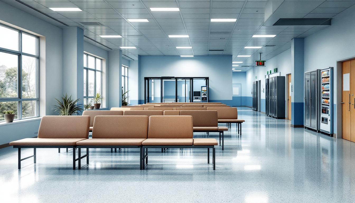 Visitation facilities and waiting area at Knox County Jail