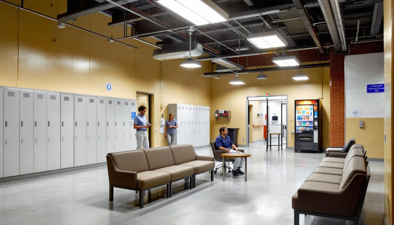 Visitation facilities and waiting area at United States Penitentiary, Thomson