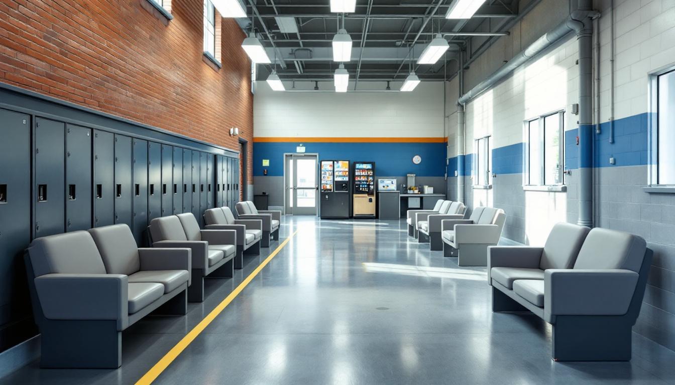 Visitation facilities and waiting area at Henry County Jail