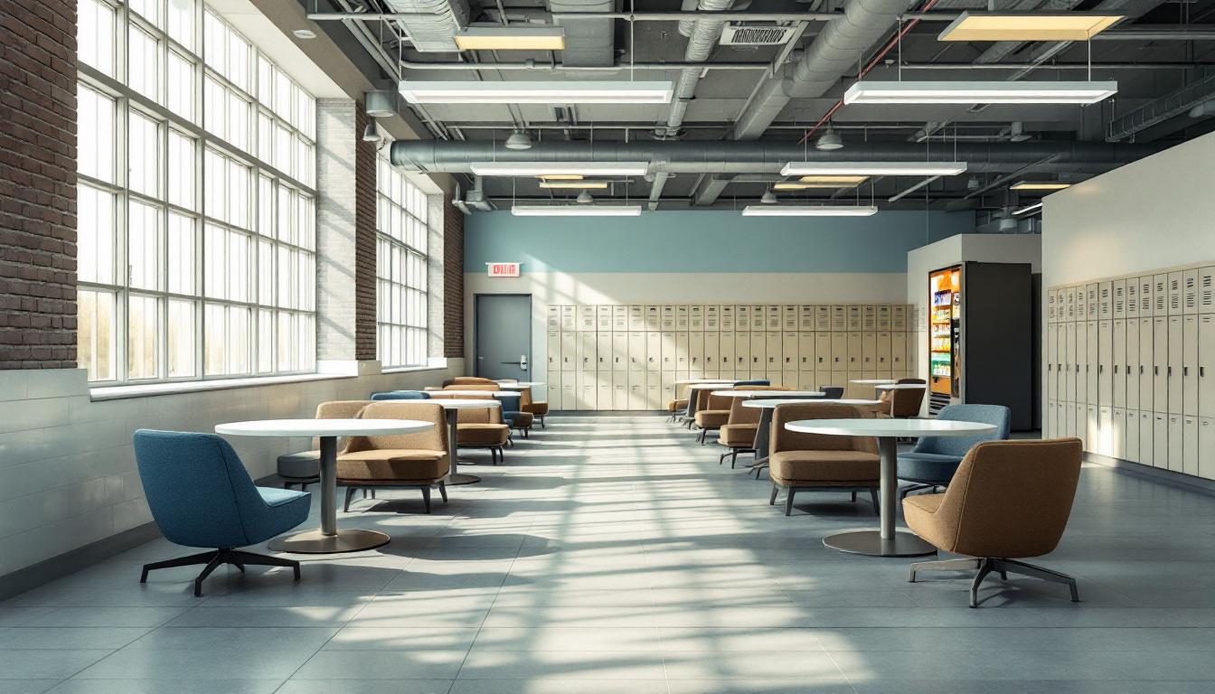 Visitation facilities and waiting area at East Moline Correctional Center