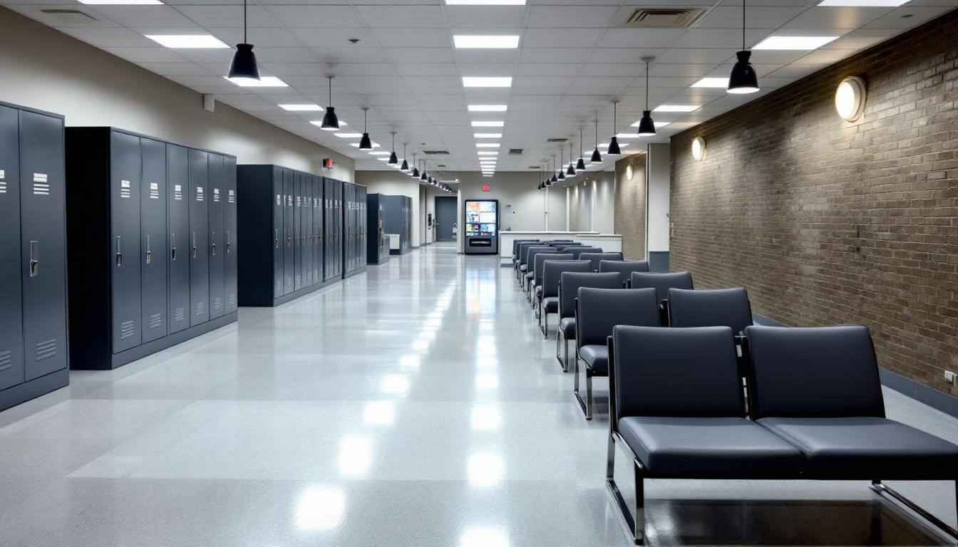 Visitation facilities and waiting area at Pike County Jail