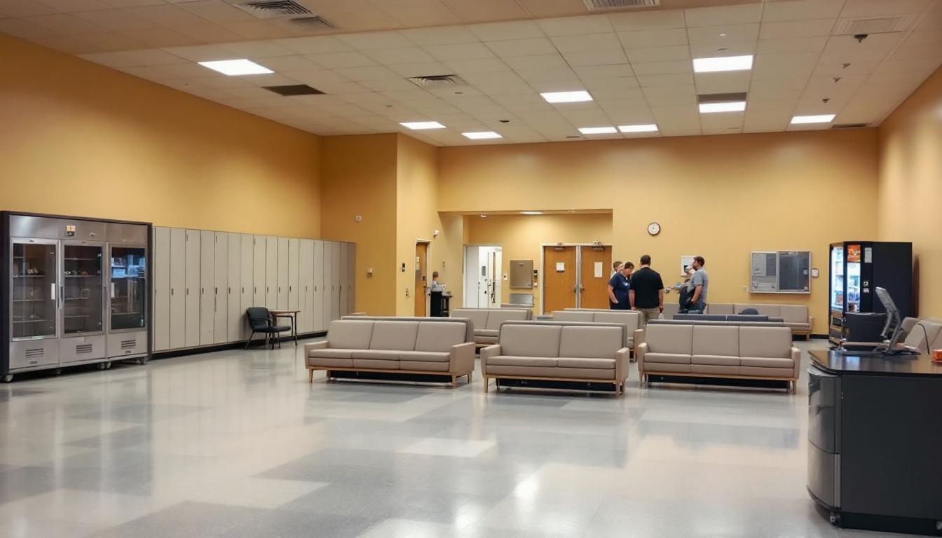 Visitation area at Saline County Jail