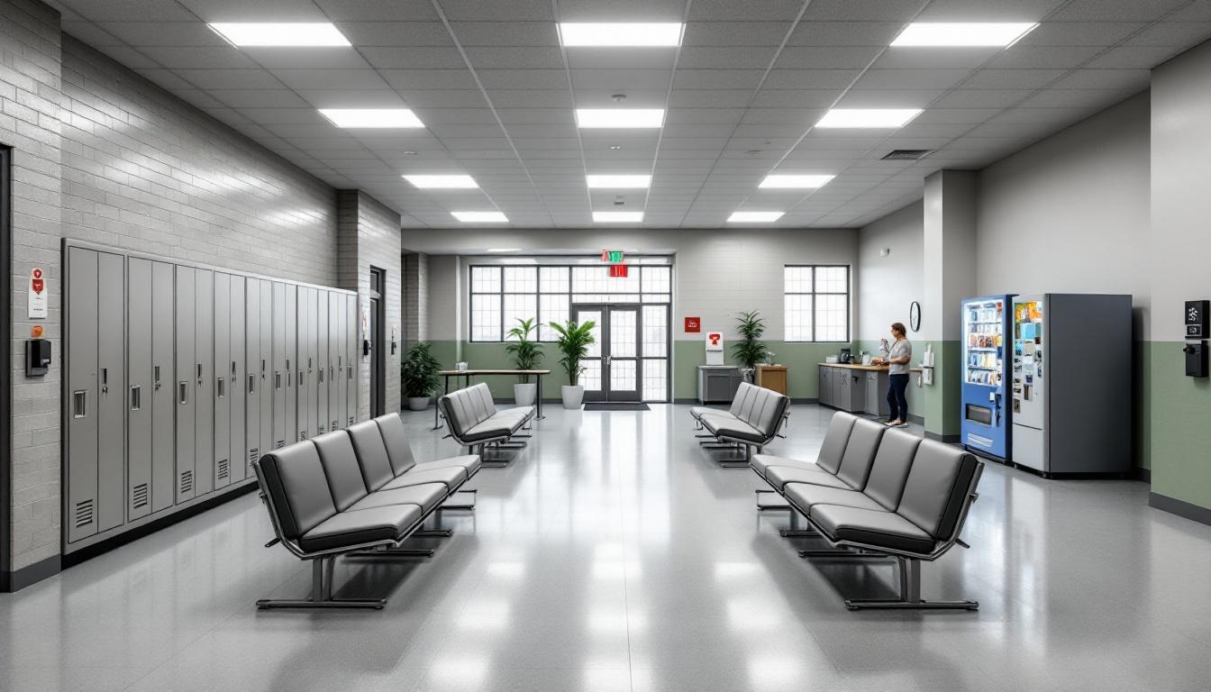 Visitation area at George W. Hill Correctional Facility