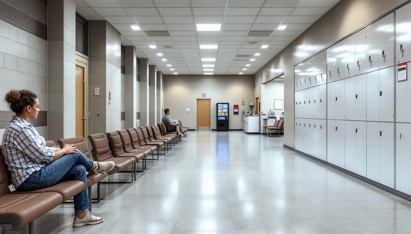 Visitation area at Mason County Jail