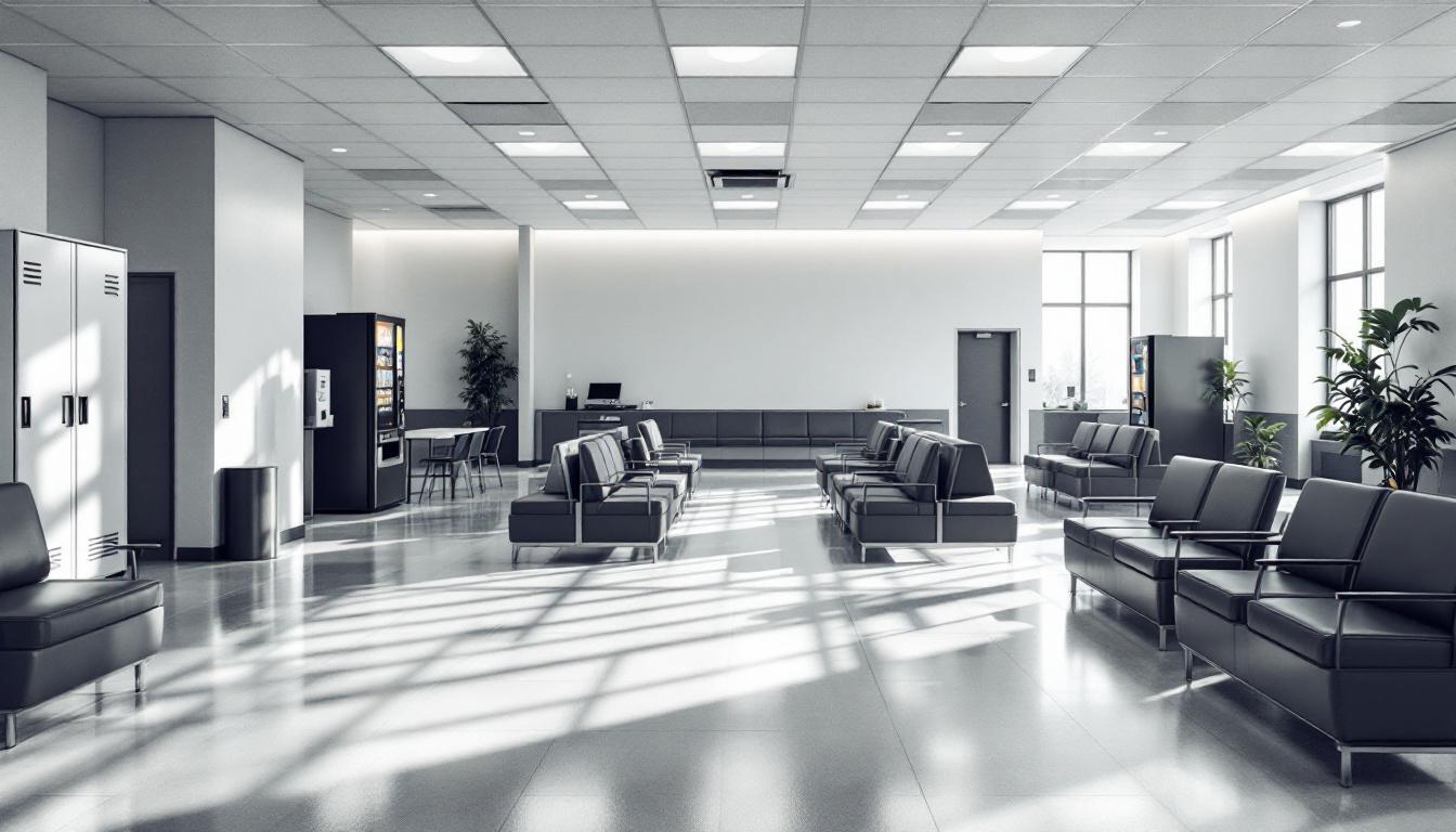 Visitation facilities and waiting area at Lee County Jail