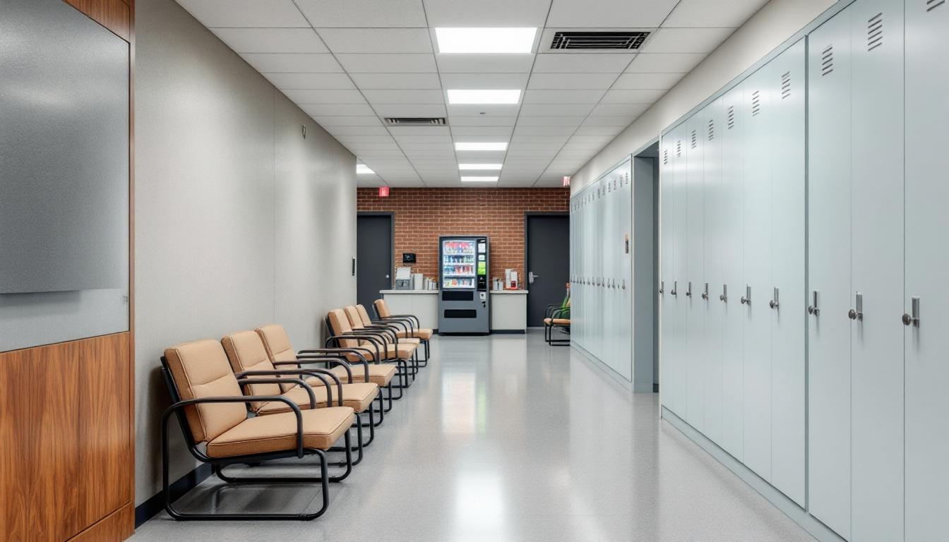 Visitation facilities and waiting area at Anderson County Detention Facility
