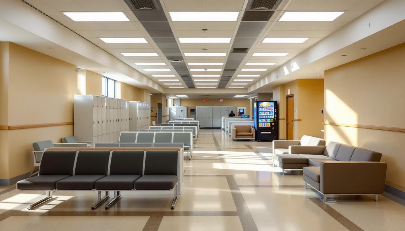 Visitation facilities and waiting area at Lincoln County Jail