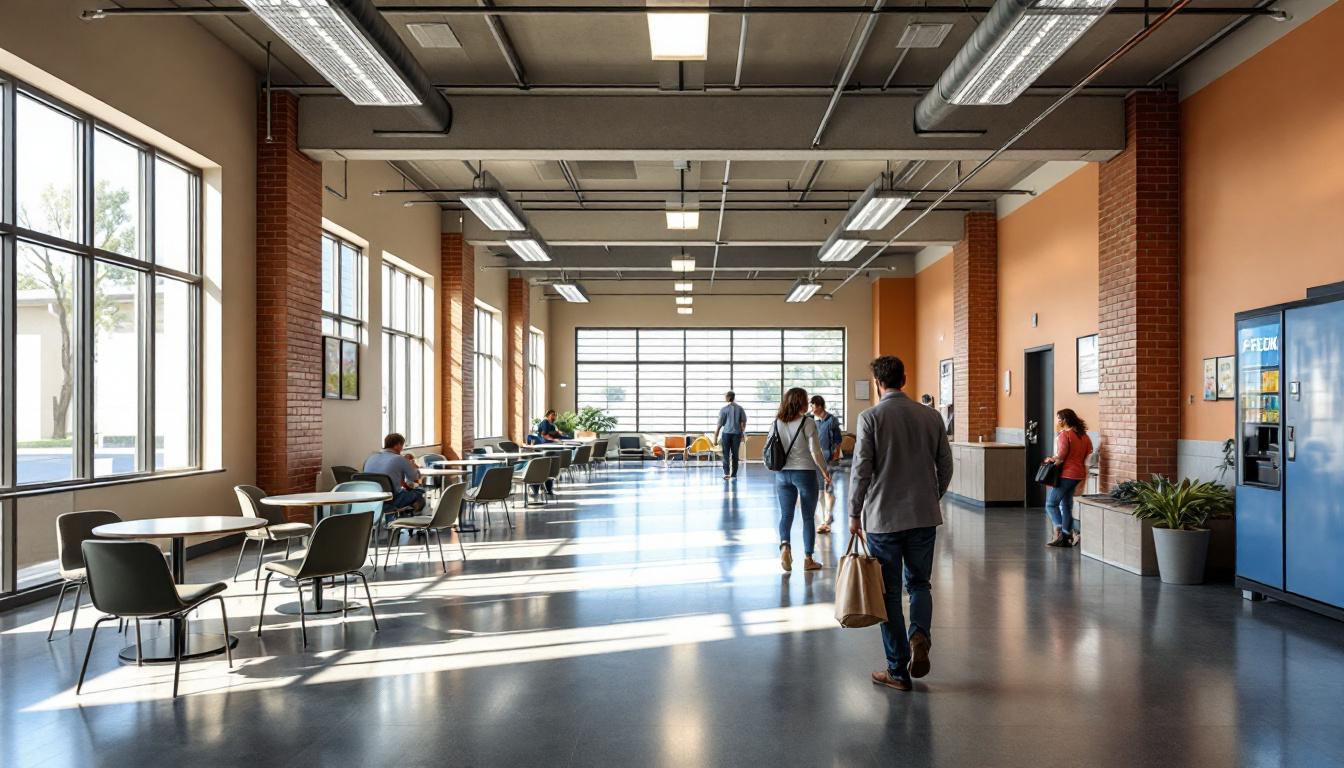 Visitation facilities and waiting area at South Central Correctional Facility