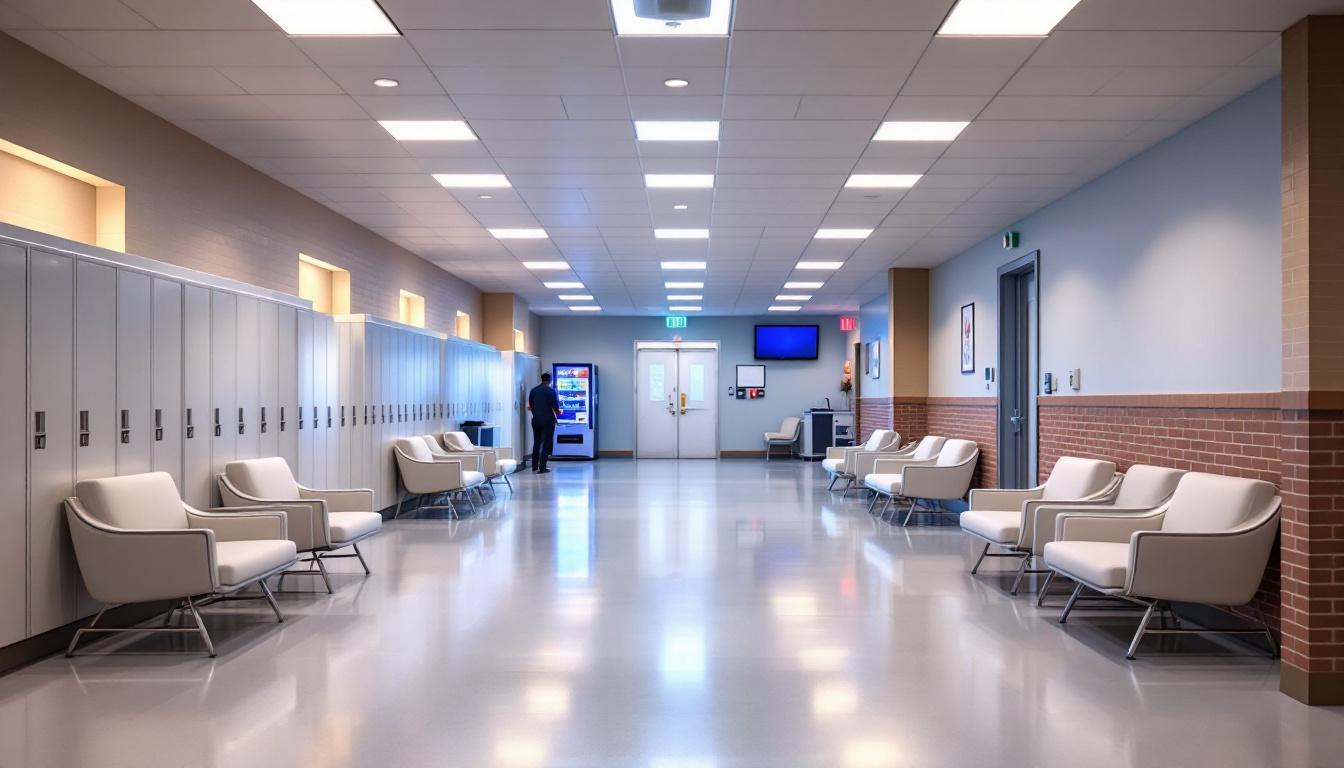 Visitation facilities and waiting area at Trousdale Turner Correctional Facility