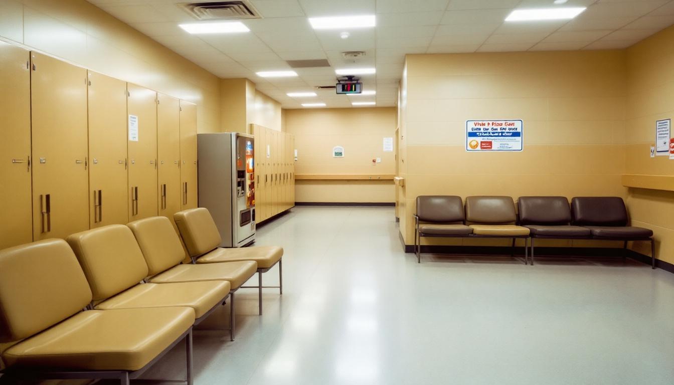 Visitation facilities and waiting area at Anderson County Detention Facility