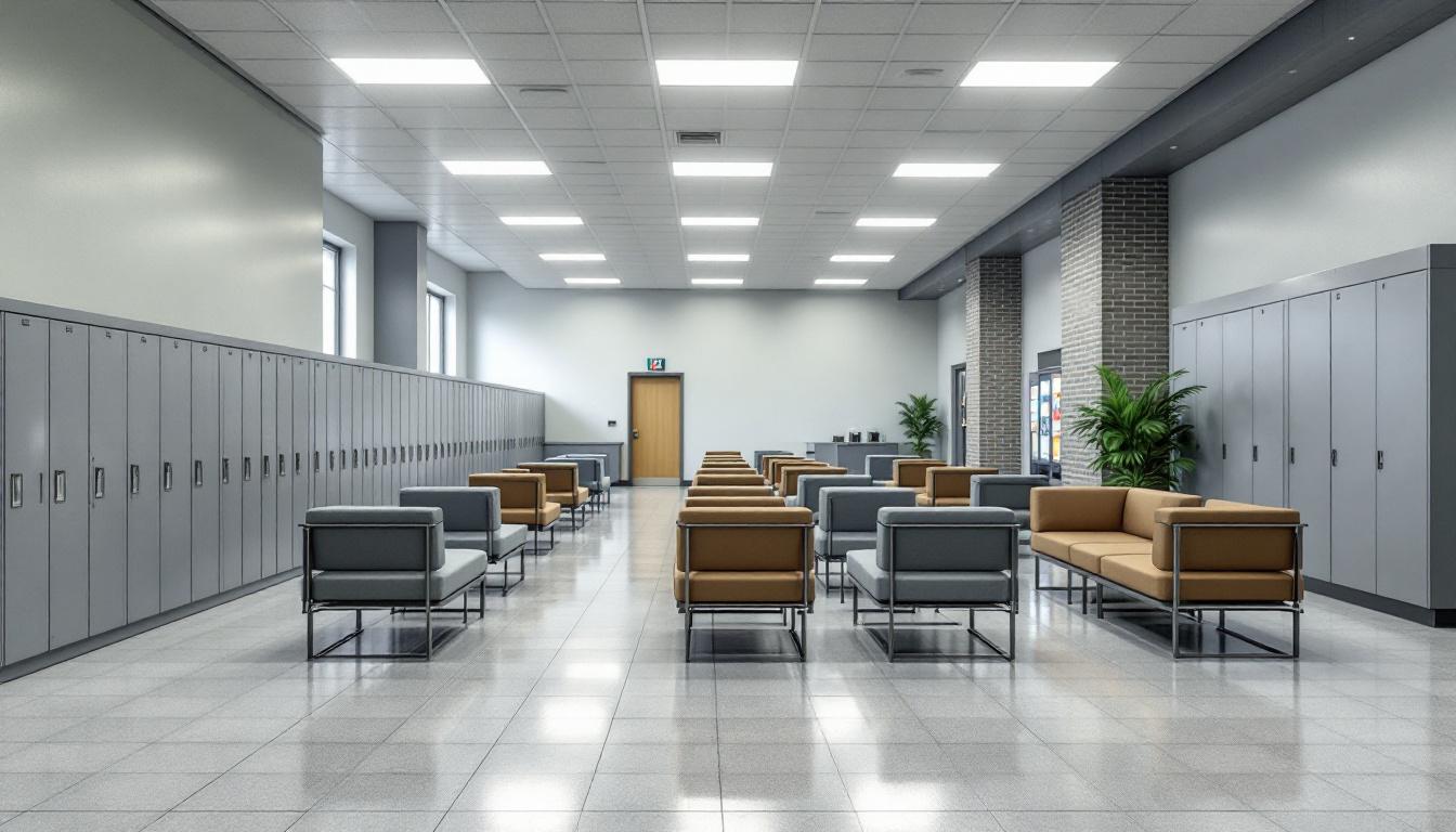 Visitation facilities and waiting area at Bledsoe County Correctional Complex
