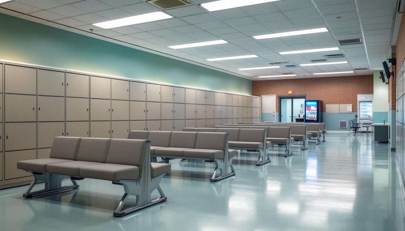 Visitation facilities and waiting area at Debra Johnson Rehabilitation Center