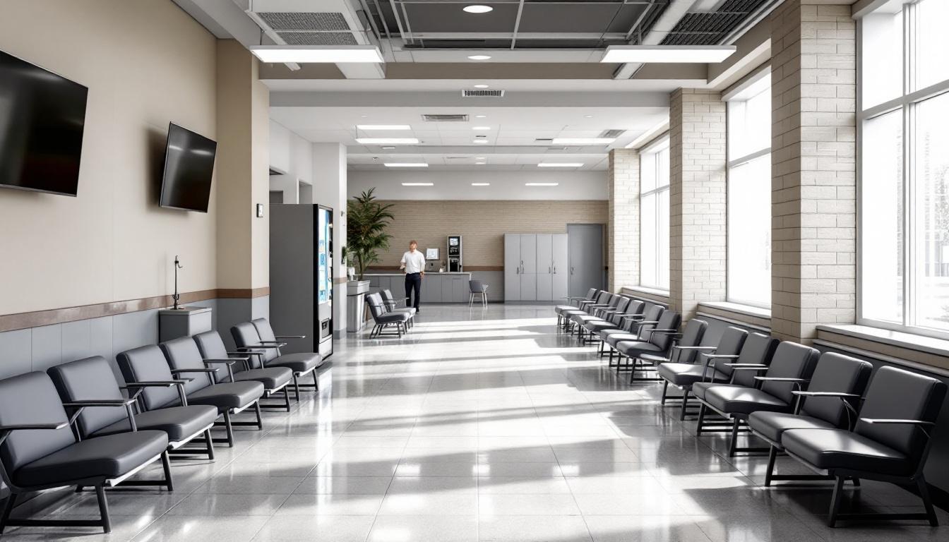 Visitation facilities and waiting area at Metro-Davidson County Detention Facility