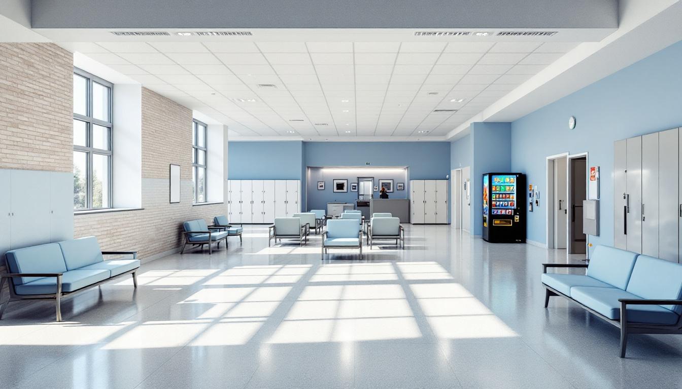 Visitation facilities and waiting area at Shelby County Jail