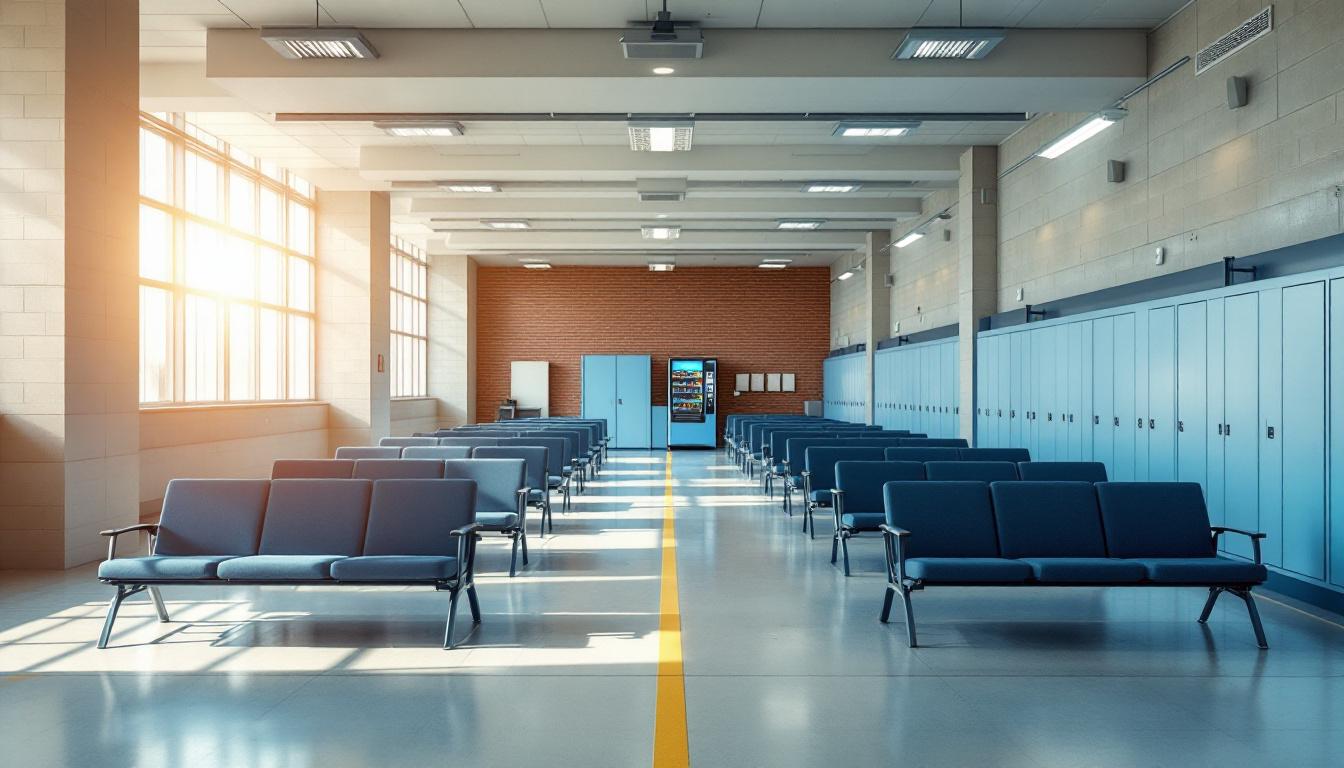 Visitation facilities and waiting area at Shelby County Corrections Department
