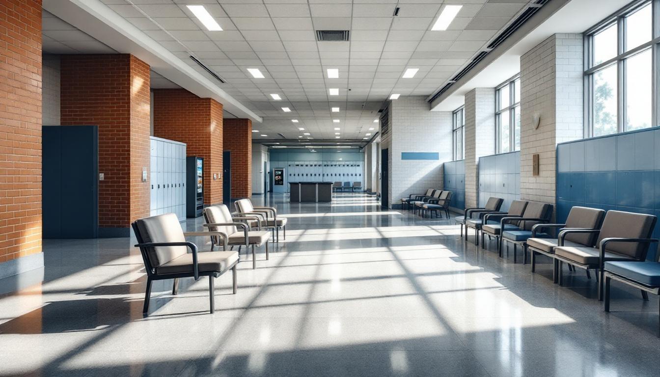 Visitation facilities and waiting area at Coffee County Jail