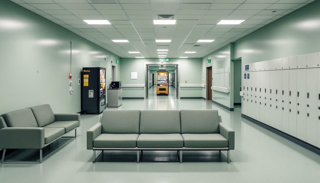 Visitation facilities and waiting area at Northeast Correctional Complex
