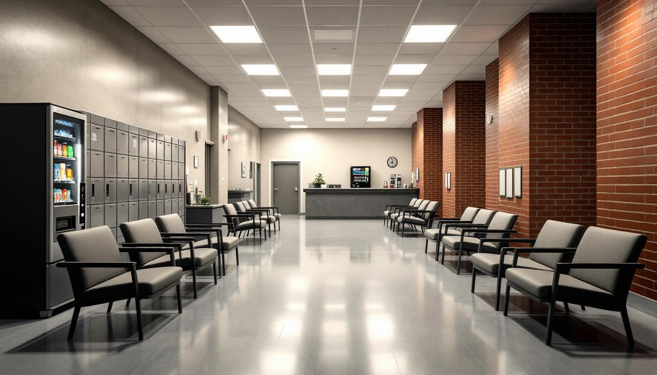 Visitation area at Hill Detention Center