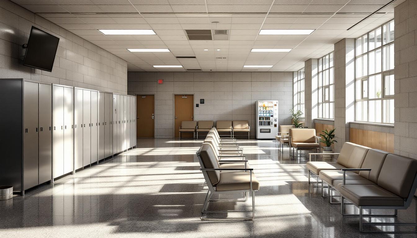 Visitation facilities and waiting area at Trousdale Turner Correctional Facility