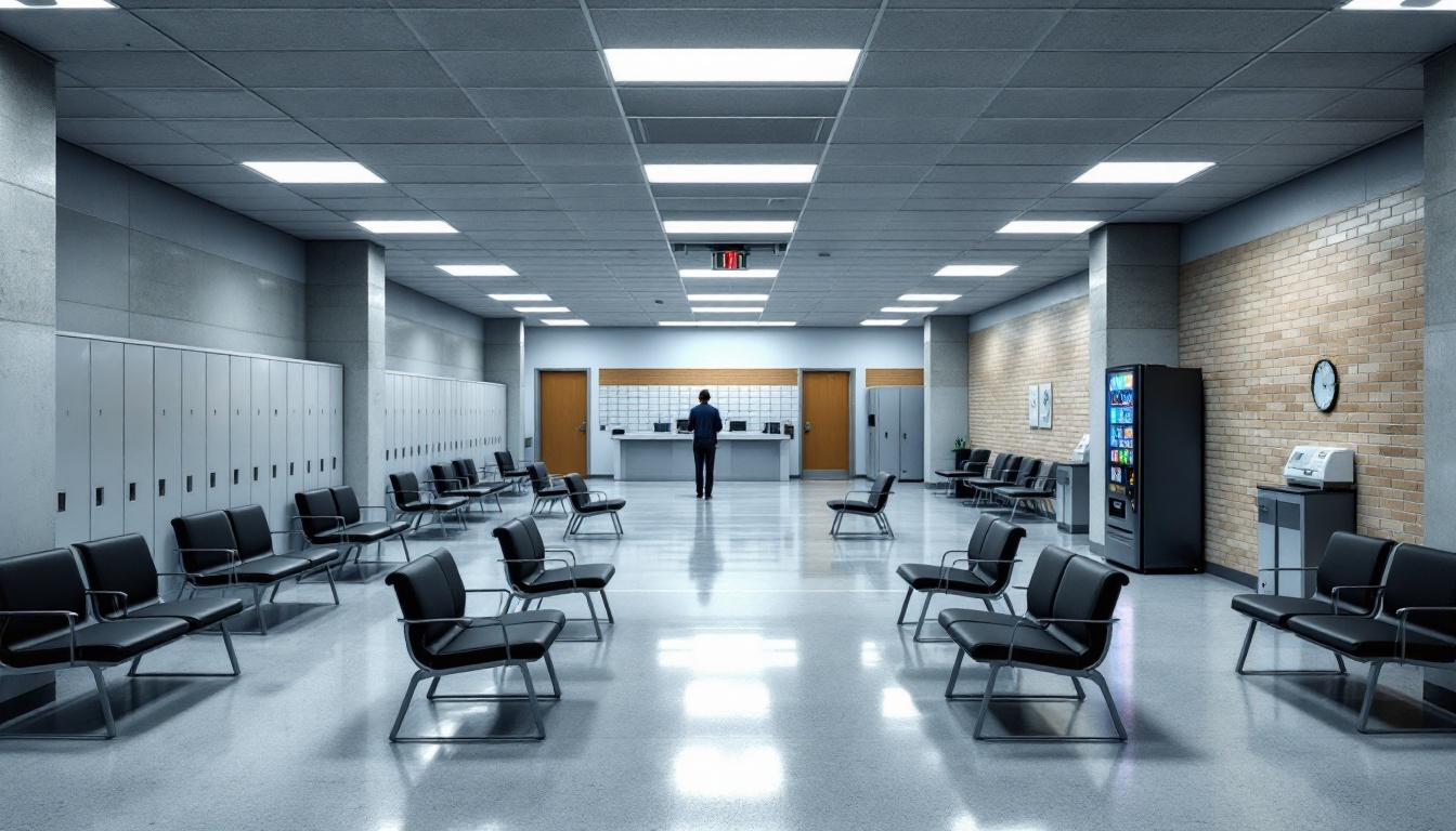 Visitation facilities and waiting area at Carter County Sheriff's Office