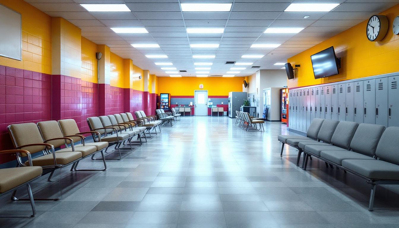 Visitation facilities and waiting area at Sumner County Jail