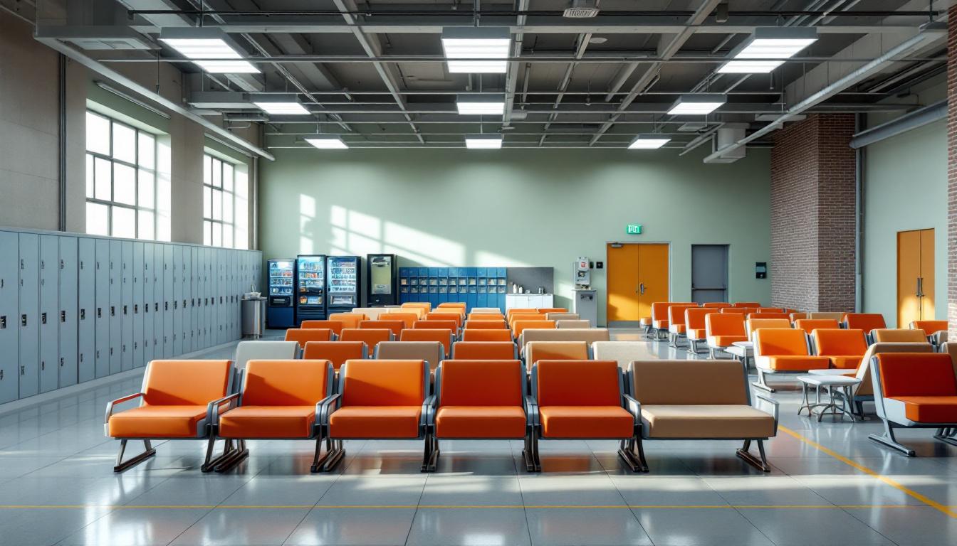 Visitation facilities and waiting area at Hamblen County Jail
