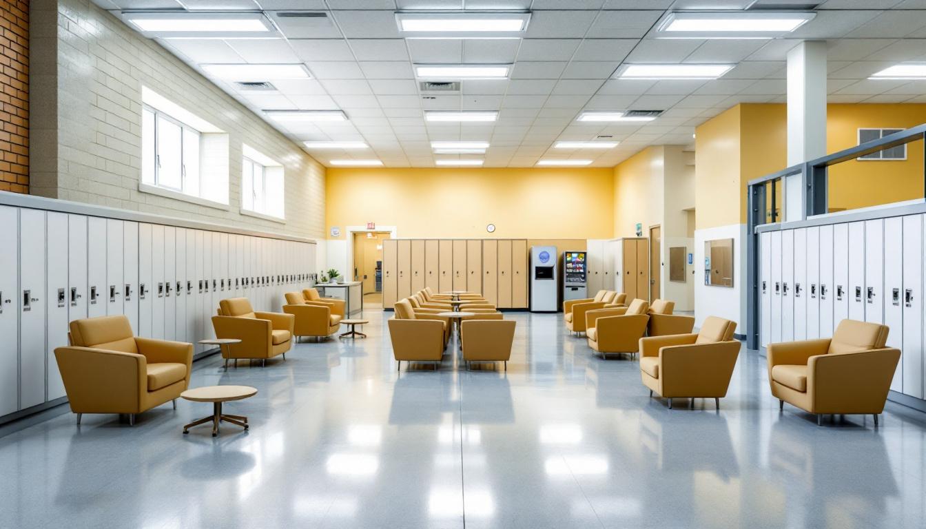 Visitation facilities and waiting area at Hamilton County Jail