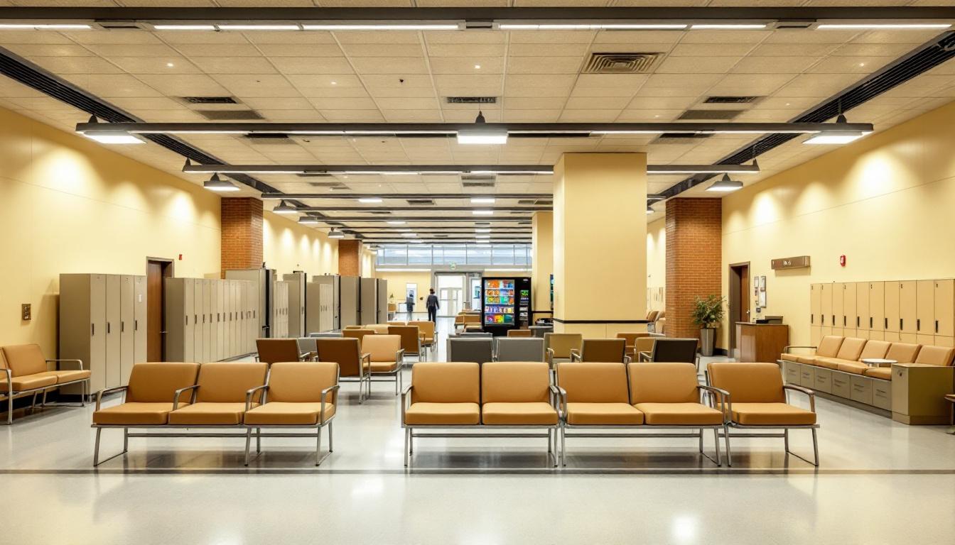 Visitation facilities and waiting area at Houston County Sheriff