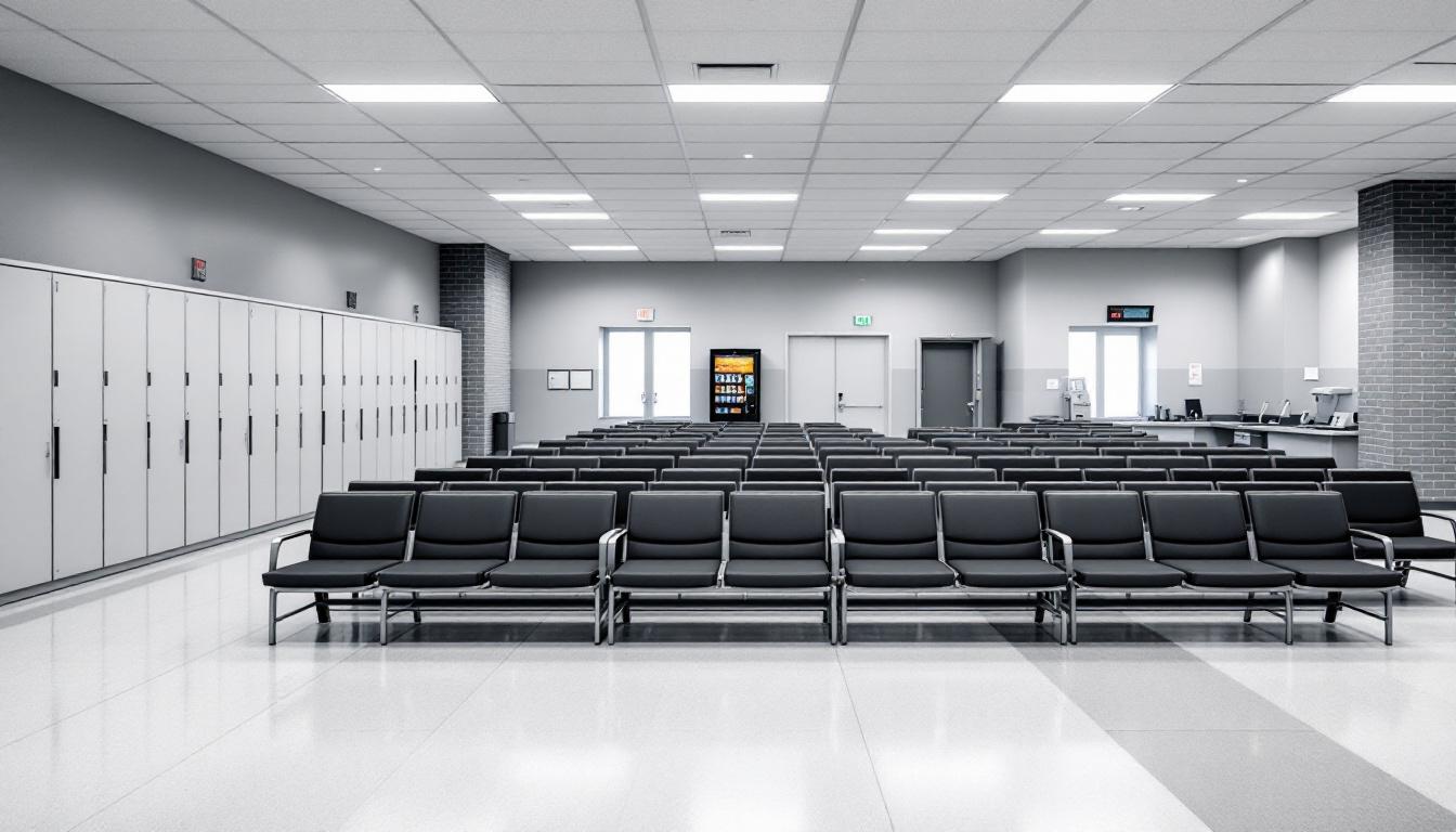 Visitation facilities and waiting area at West Tennessee Detention Facility