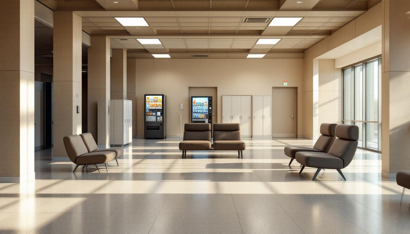 Visitation facilities and waiting area at Trousdale Turner Correctional Facility
