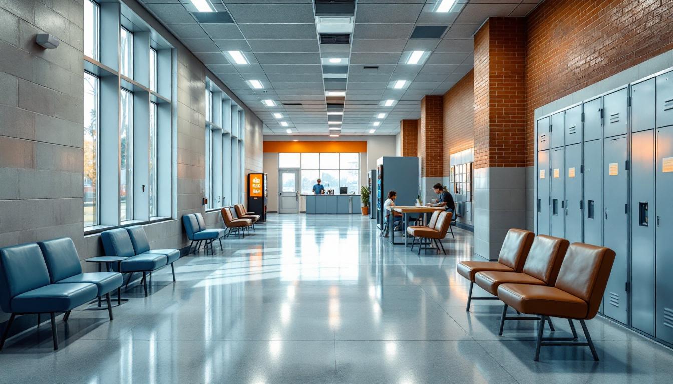 Visitation facilities and waiting area at Riverbend Maximum Security Institution