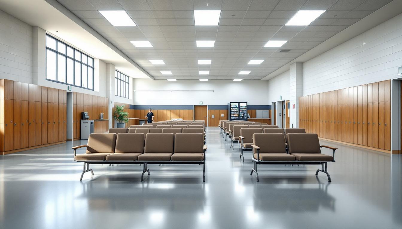Visitation facilities and waiting area at Northwest Correctional Complex