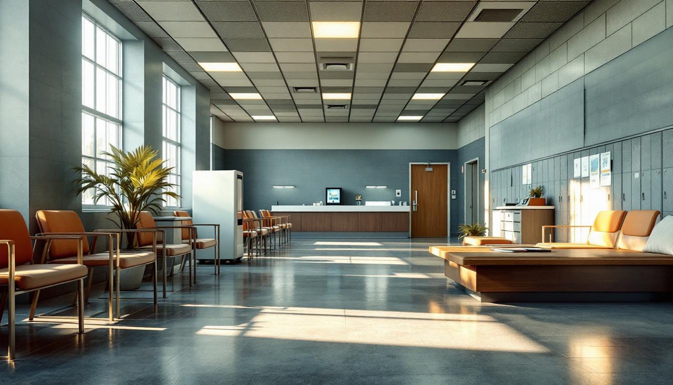 Visitation facilities and waiting area at Hardeman County Correctional