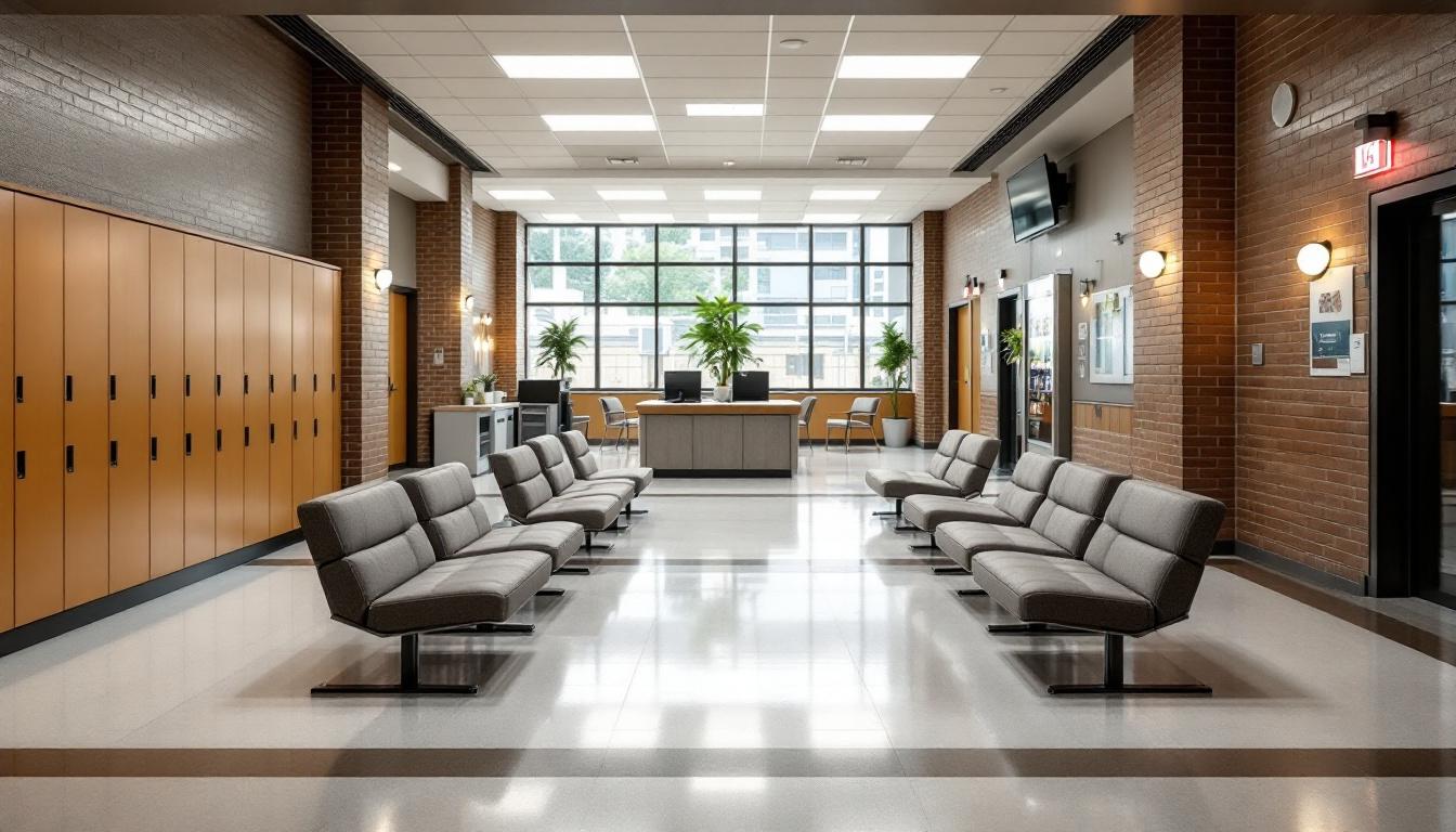 Visitation facilities and waiting area at Wayne County Sheriff's Office