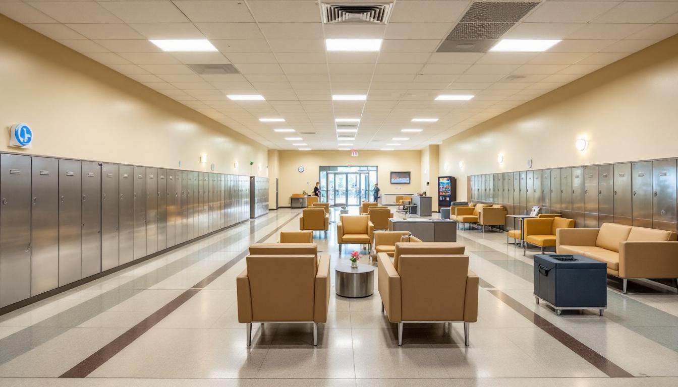 Visitation facilities and waiting area at Rutherford County Juvenile Detention Center