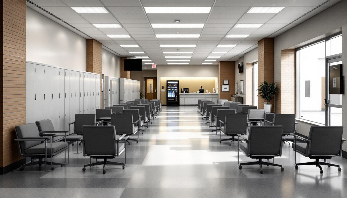 Visitation area at Federal Correctional Institution Texarkana