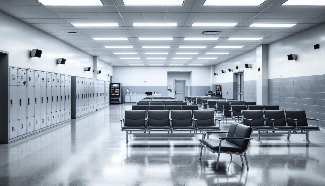 Visitation facilities and waiting area at Metro-Davidson County Detention Facility