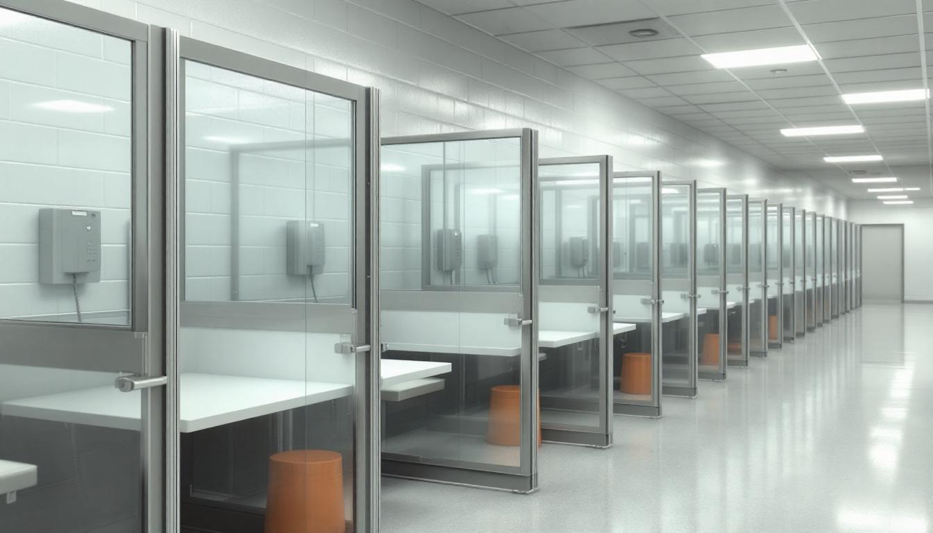 Visitation area at South Central Regional Jail