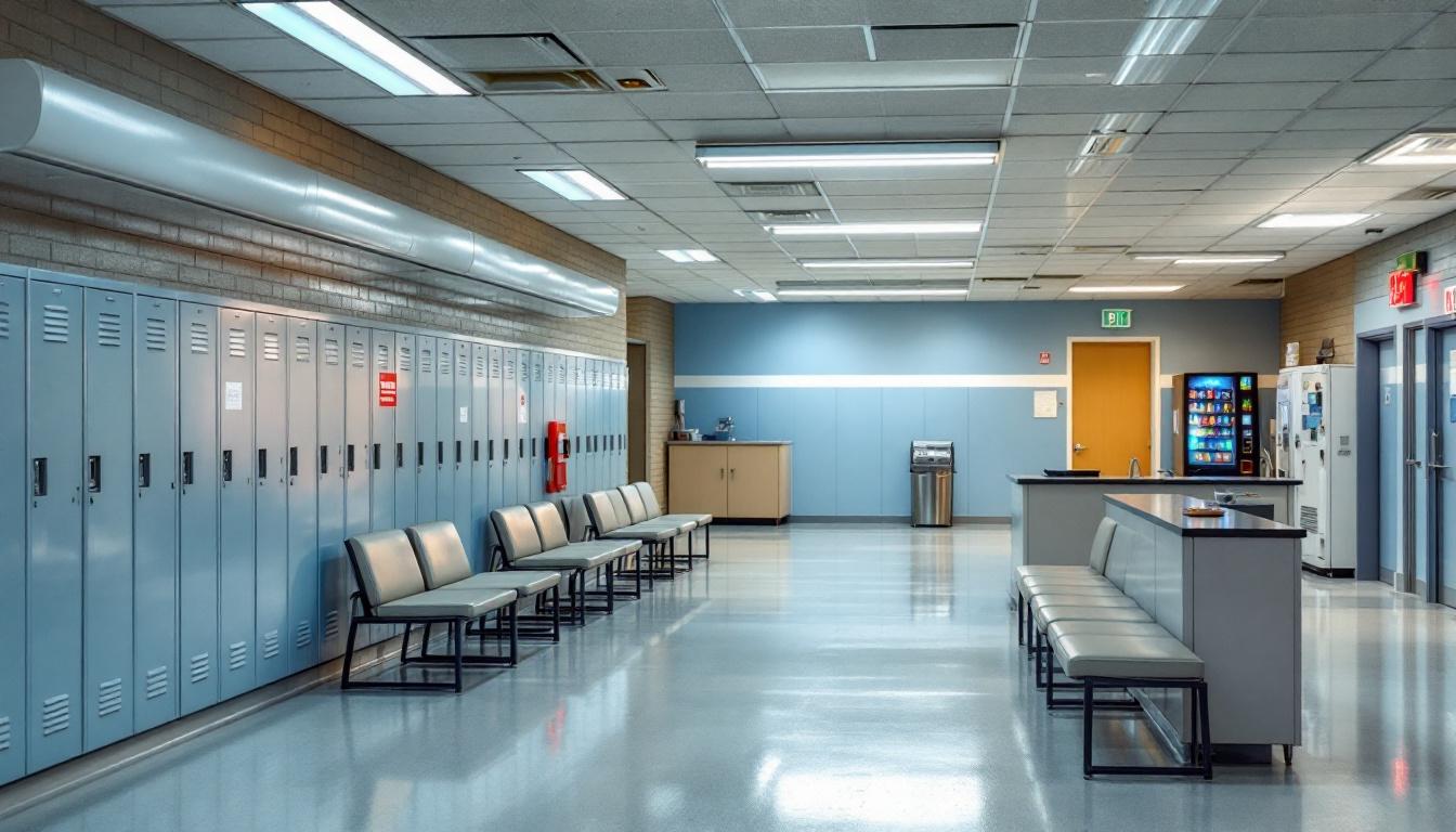 Visitation facilities and waiting area at Bledsoe County Correctional Complex