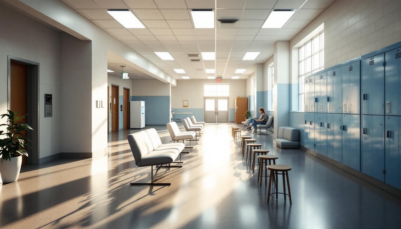 Visitation area at Macon County Justice Center